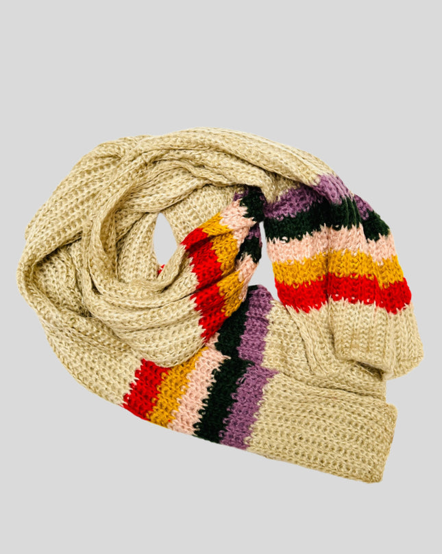 Knitted Beige Scarf Accessories for All