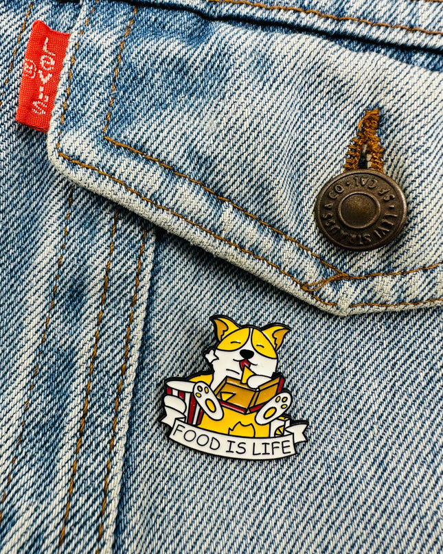 Food is Life Pin - Playful Gift for Foodies