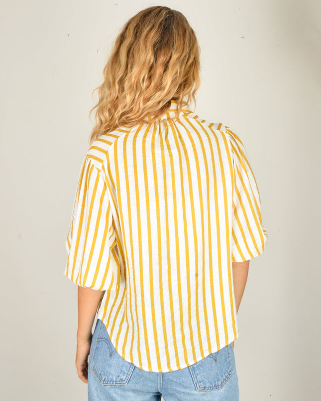 Lemon Striped Blouse