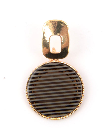 Black Striped Earrings