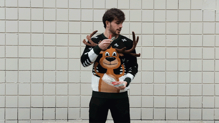 Poren heittopeli 3D-ruma joulupusero