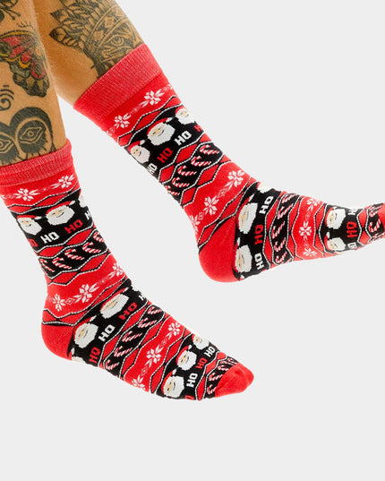 Unisex Red Santa Ho Ho Ho Socks