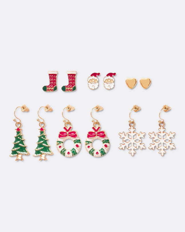 6-Pack Mix Christmas Earrings