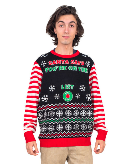 Santa Says Interactive LED Christmas Sweater
