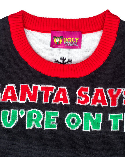 Santa Says Interactive LED Christmas Sweater