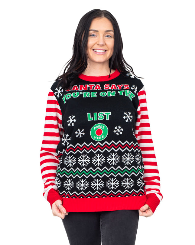 Santa Says Interactive LED Christmas Sweater