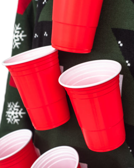 Beer Pong 3D Ugly Christmas Sweater