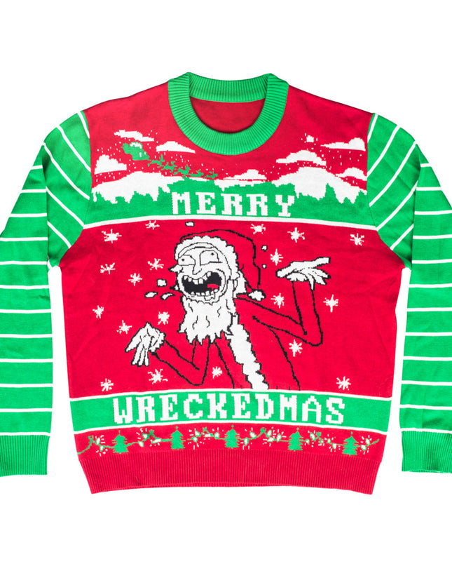 Rick & Morty Merry Wreckedmas Ugly Christmas Sweater