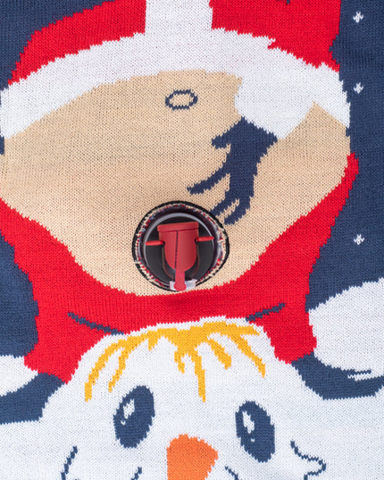 Santa Peeing Beverage Ugly Christmas Sweater