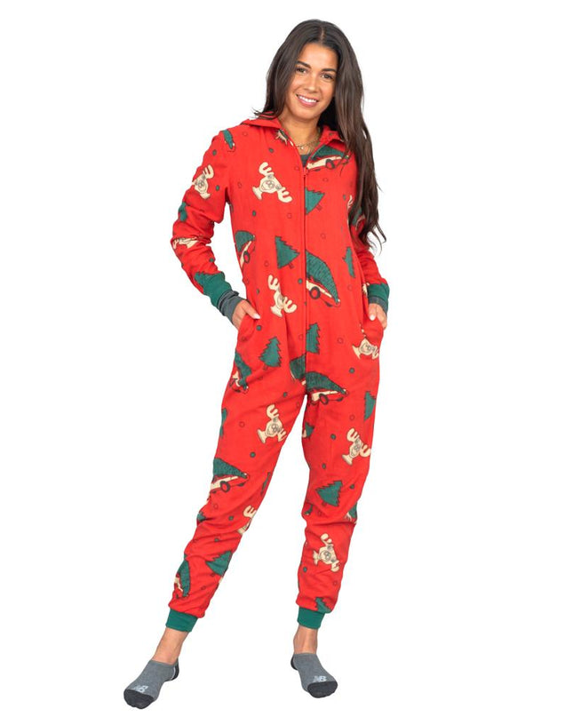 Christmas Vacation Moose Mug Full Pajamas Jumpsuit for All Ages