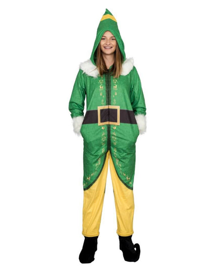 Buddy the Elf Costume Pajama Union Jumpsuit