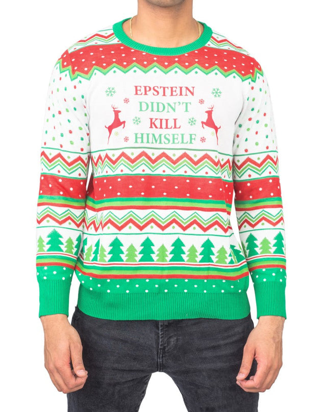 Epstein Didn't Kill Himself Ugly Christmas Sweater