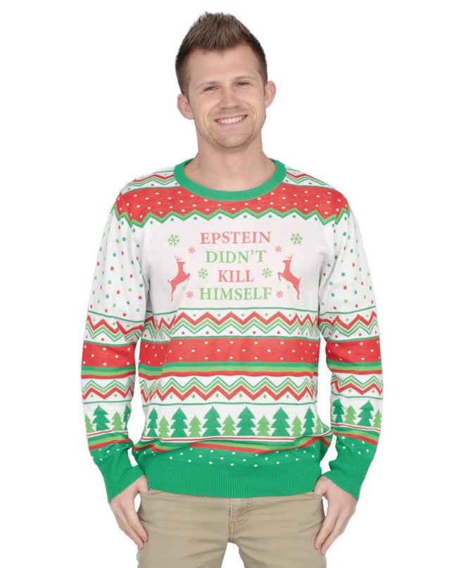 Epstein Didn't Kill Himself Ugly Christmas Sweater