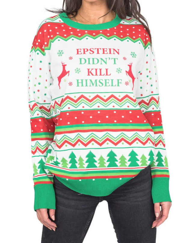 Epstein Didn't Kill Himself Ugly Christmas Sweater
