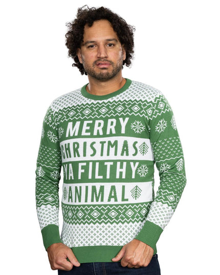 Filthy Animal Green Unisex Ugly Christmas Sweater