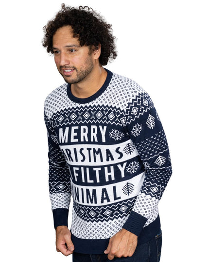 Filthy Animal Navy Unisex Ugly Christmas Sweater