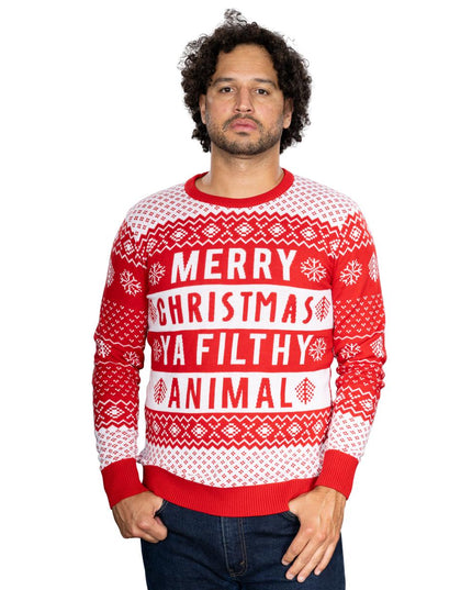 Filthy Animal Red Unisex Ugly Christmas Sweater