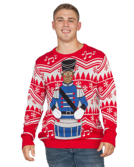 Flappy Drummer Boy Animated Ugly Christmas Sweater