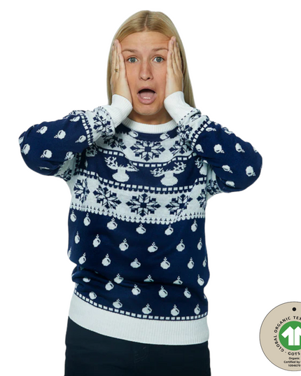 Classic Blue Christmas Sweater for Women by Marius