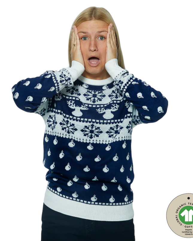 Classic Blue Christmas Sweater for Women by Marius