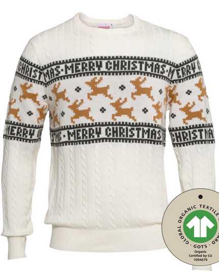 Christmas Sweater Marius for Women in Traditional Stylish White