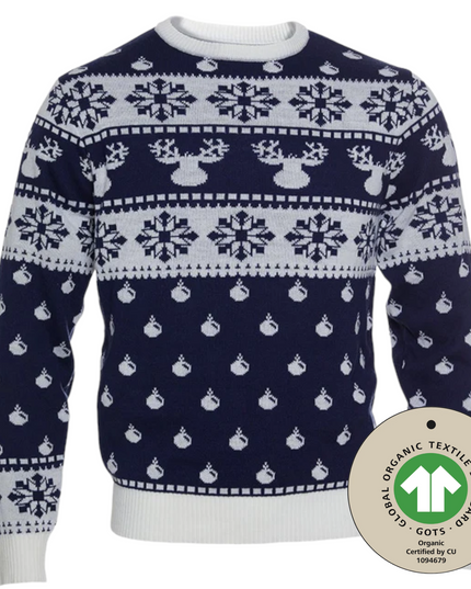 Classic Blue Christmas Sweater for Men