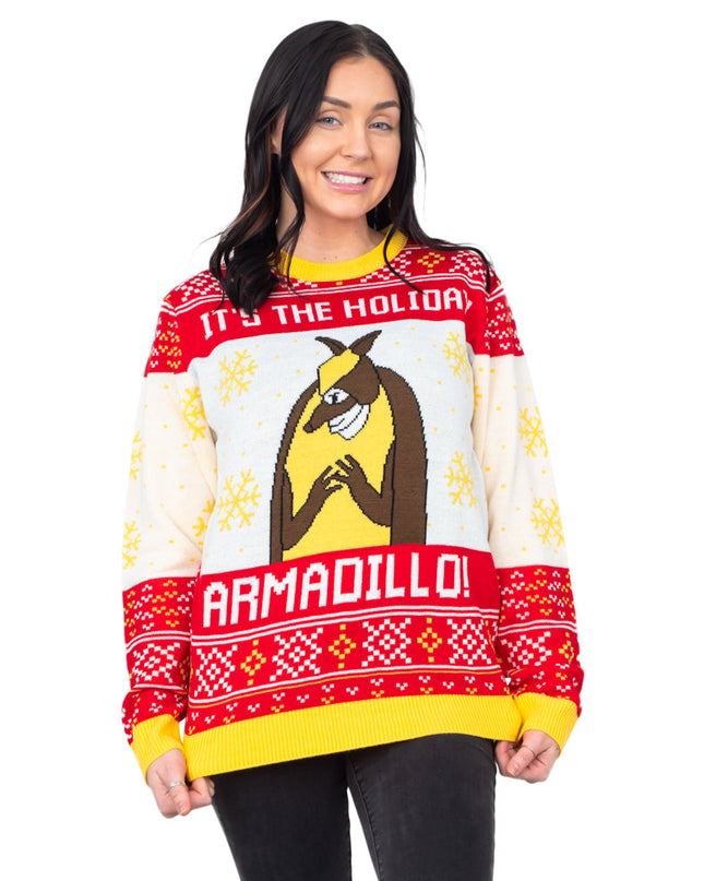 Friends Holiday Armadillo Ugly Christmas Sweater
