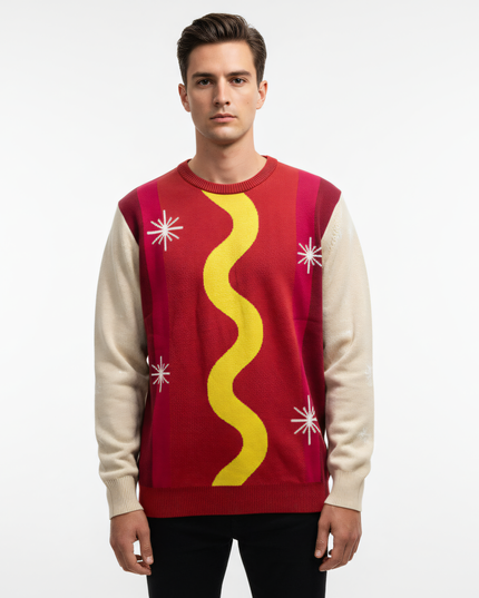 Wienerschnitzel Funny Hotdog Ugly Christmas Sweater