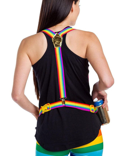 The Gold Rainbow Fanny Pack and Suspenders