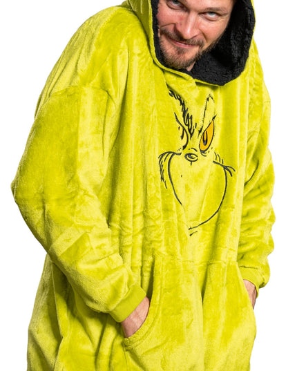 Grinch-kasvo nukkumaponcho