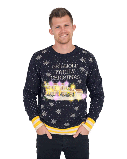 Griswold Family Christmas Ugly Sweater with LED Lights