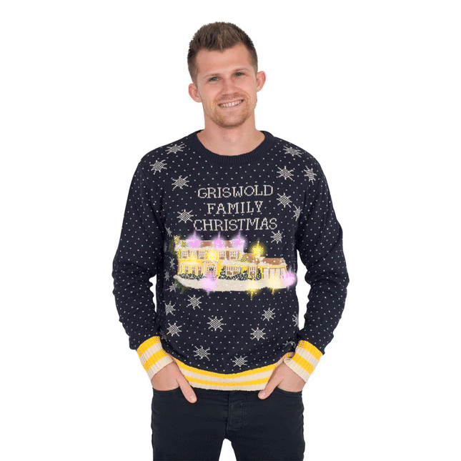Griswold Family Christmas Ugly Sweater with LED Lights