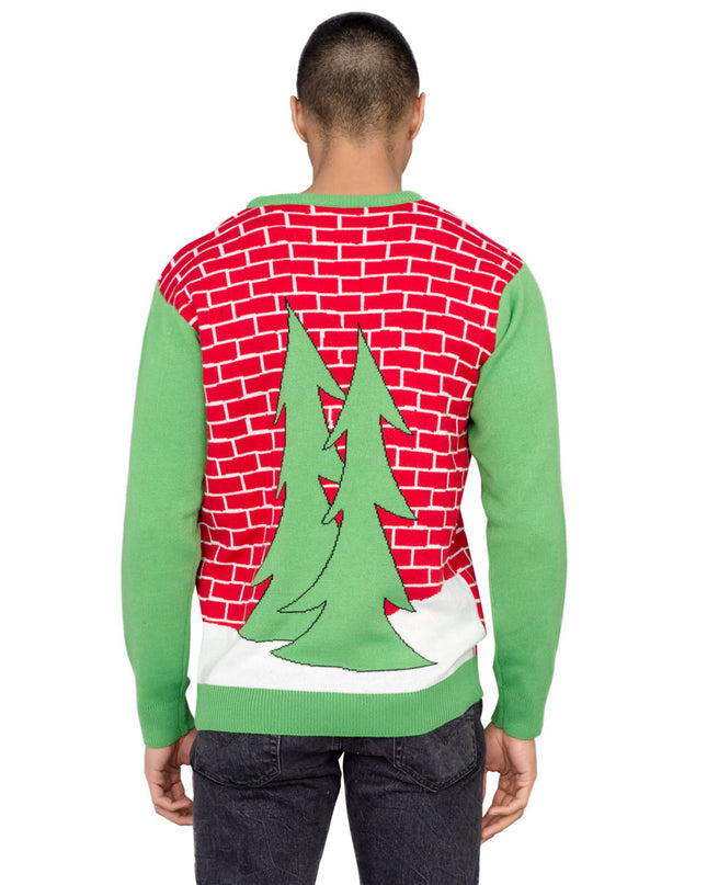 Holiday Cheers! Santa with Beer Holder Ugly Christmas Sweater