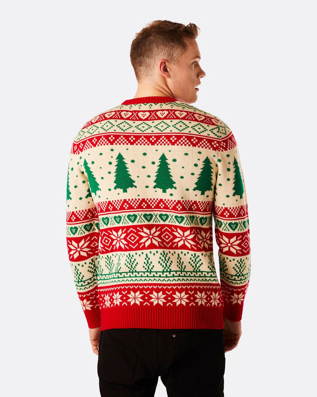 Men's Driving Home Christmas Sweater for Festive Spirit