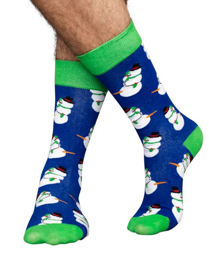 Happy Snowmen Ugly Christmas Socks