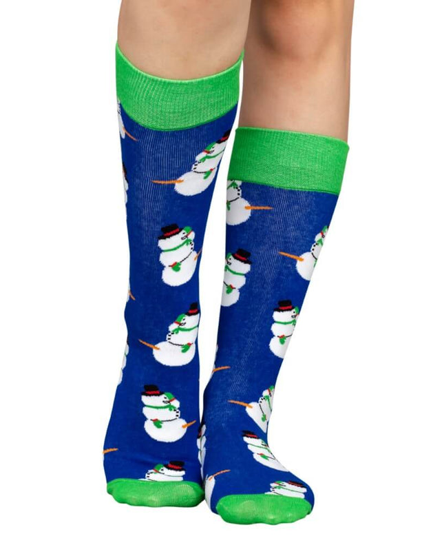 Happy Snowmen Ugly Christmas Socks
