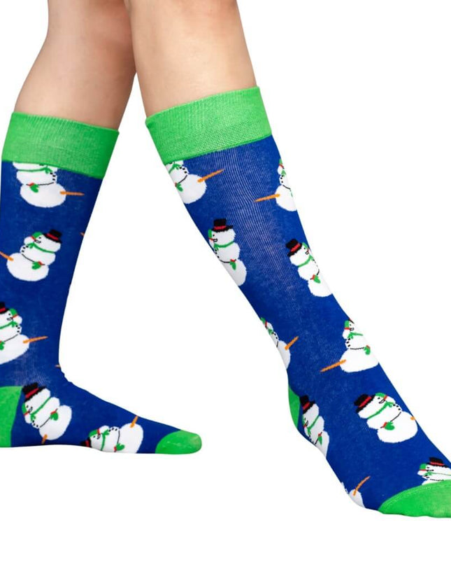 Happy Snowmen Ugly Christmas Socks