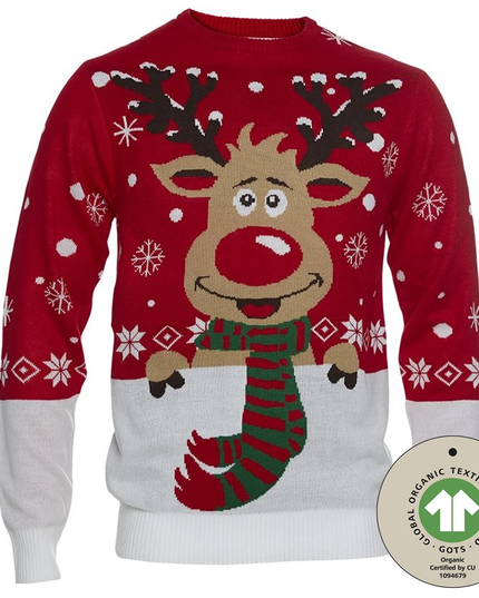 Rudolph with Scarf Christmas Sweater