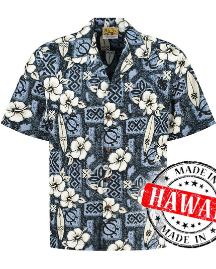 Hibiscus Surfboards Hawaiian Shirt