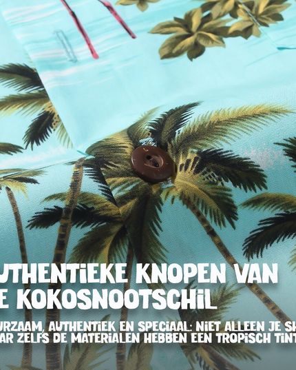 Hawaiian Shirt with Flamingos Design