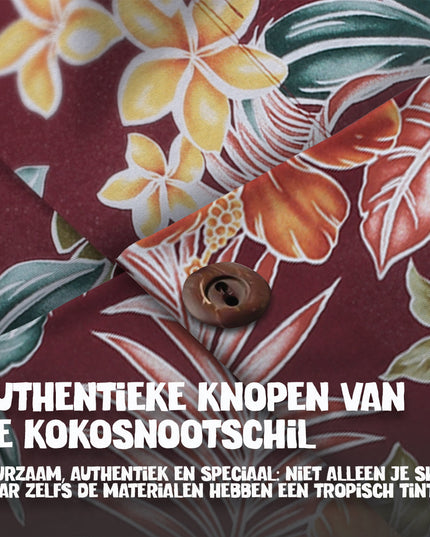 Tropical Oasis Bordeaux Hawaiian Shirt