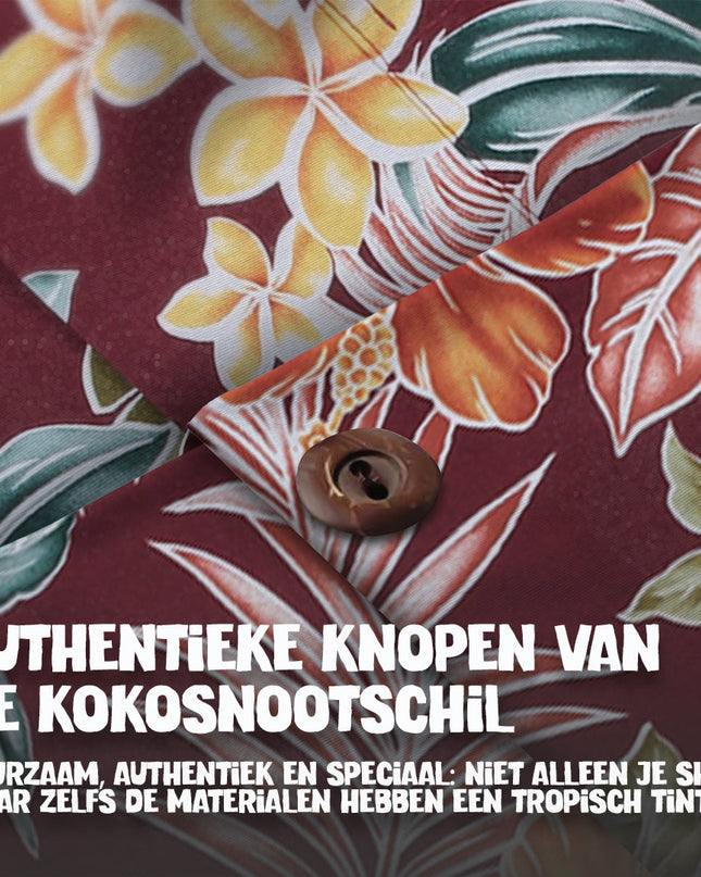 Trooppinen keidas Bordeaux -Havaijinpaita