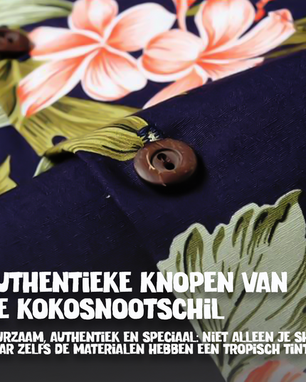 Hibiscus Blue Hawaiian Shirt for Men