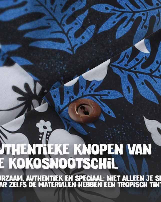 Suloiset Siniset Kukat Havaijipaita