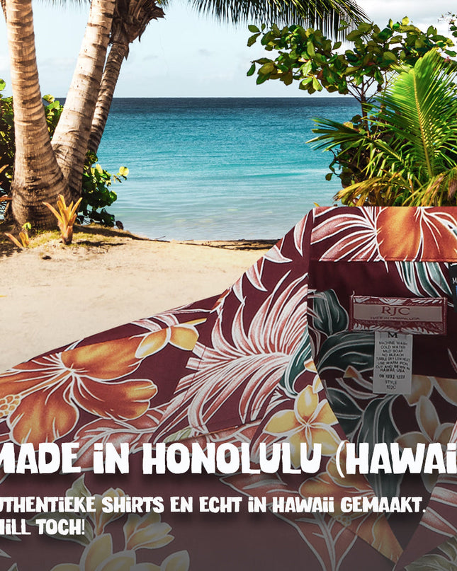 Trooppinen keidas Bordeaux -Havaijinpaita