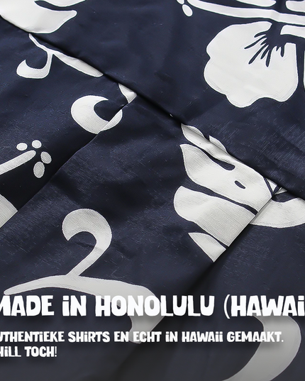 Hawaiian Shirt with Blue Floral Design