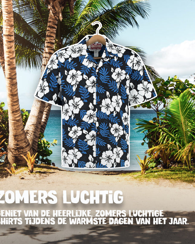 Suloiset Siniset Kukat Havaijipaita