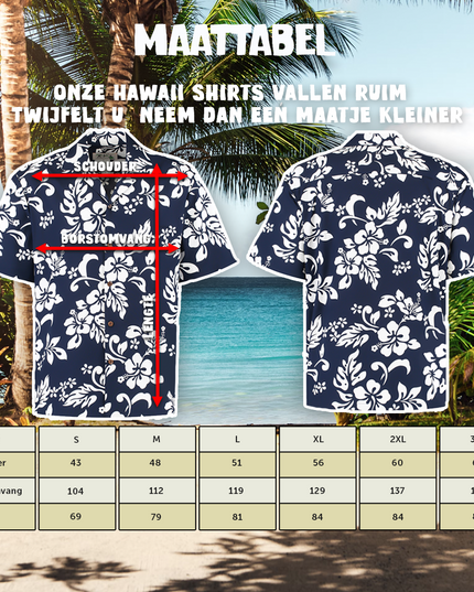 Hawaiian Shirt with Blue Floral Design