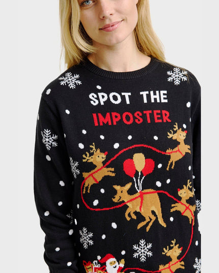 Imposter Christmas Sweater for Women - Cozy Holiday Fashion