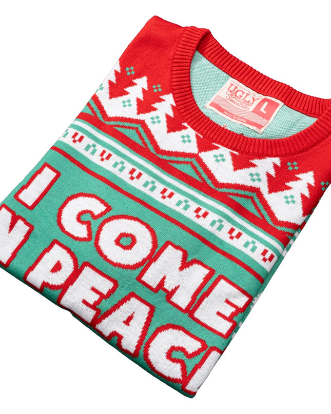 I Come in Peace Couples Unisex Ugly Christmas Sweaters